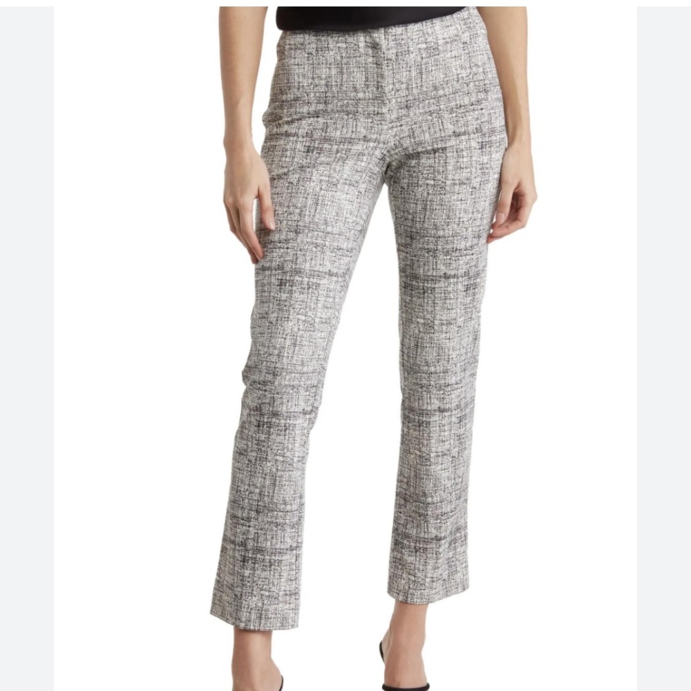AMANDA & CHELSEA Gray White & Black Rayon Blend Ankle Pants Size 0 NWOT